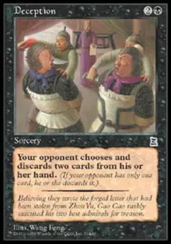 Deception Magic mtg Moderate Play, English Portal 3 Kingdoms x1 - Image 1