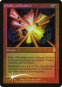Odyssey MTG FOIL Volley of Boulders Magic - Image 1