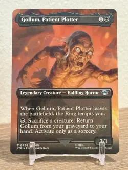 MTG Gollum, Patient Plotter *BORDERLESS FOIL* The Lord of the Rings 450 NM - Image 1