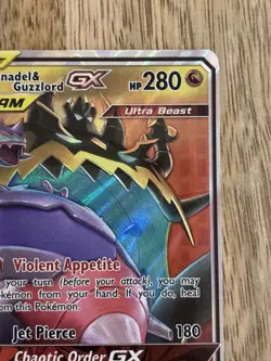 Naganadel & Guzzlord GX 158/236 Cosmic Eclipse Rare Holo Tag Team Pokemon Card - Image 4