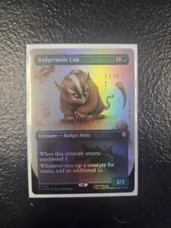 MTG - TLA - Badgermole Cub (Borderless) #326 - Near Mint Foil - Image 1