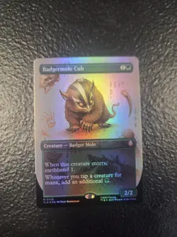 MTG - TLA - Badgermole Cub (Borderless) #326 - Near Mint Foil - Image 2
