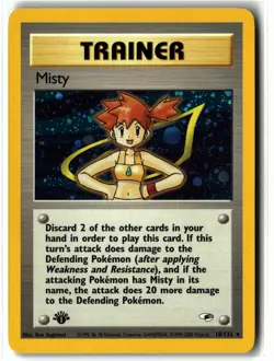 Misty ⭐ 18/132 1st Edition Holo Rare Gym Heroes 2000 Pokemon NM/LP - Image 1
