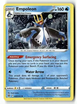 Empoleon 037/172 Holo Swirl Rare Miscellaneous Cards & Products Pokemon Holo LP - Image 1