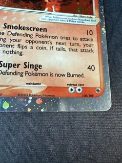 Holo Swirl !!! Magmar ex 100/109 Ruby and Sapphire Pokemon - Image 3