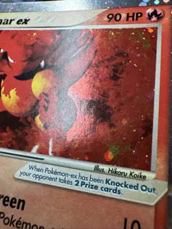 Holo Swirl !!! Magmar ex 100/109 Ruby and Sapphire Pokemon - Image 5