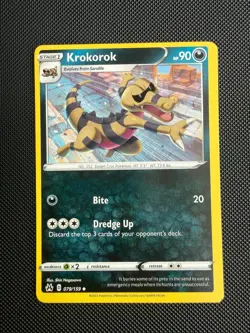 ERROR Misalignment Pokemon Krokorok Uncommon 079 - 2023 Crown Zenith NM - Image 1