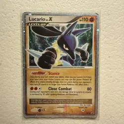 2007 POKEMON DIAMOND & PEARL BLACK STAR PROMO DP12 LUCARIO LV.X - Image 1