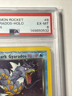 Pokemon Team Rocket Dark Gyarados Holo Rare 1st Edition 8/82 PSA 6 2000 - Image 4