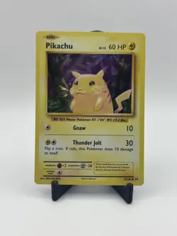 Pikachu - 35/108 (Cracked Ice Holo) Holo Rare Pokemon Exclusives 035/108 LP 2016 - Image 3