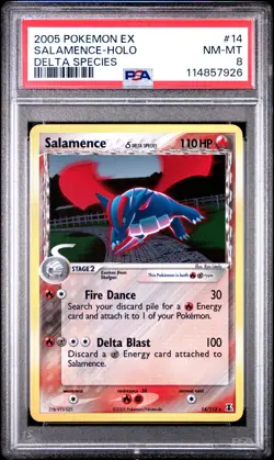 2005 POKEMON EX DELTA SPECIES SALAMENCE #14 HOLO PSA 8 NM #114857926 - Image 1