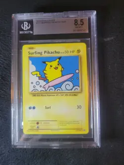 Pokemon XY Evolutions Surfing Pikachu Secret Rare 111/108 BGS 8.5 NM-MT 2016 - Image 1