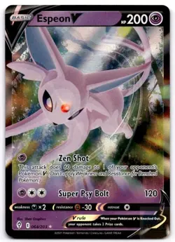 Espeon V 064/203 Holo V Rare Evolving Skies Pokemon Holo Near Mint - Image 1