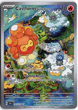 Castform Sunny Form 195/191 Illustration Rare Surging Sparks Pokemon NM - Image 1