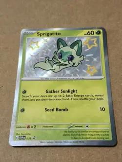 Sprigatito SVP 076 SVP076 Scarlet & Violet Black Star Promo Pokemon Shiny NM - Image 1