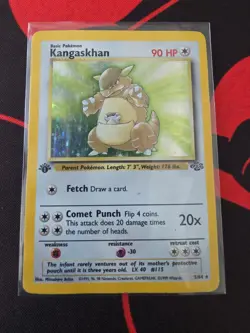 Pokemon TCG KANGASKHAN JUNGLE #5 5/64 WOTC HOLO 1st Edition Holo Rare LP - Image 1
