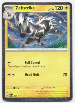 Zebstrika (Cosmos Holo) 201 Holo Holo Rare Scarlet & Violet Promo Pokemon NM - Image 1