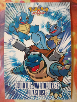 Squirtle,Wartortle & Blastoise Database Attacks Cracked Ice NOT Official Pokemon - Image 1