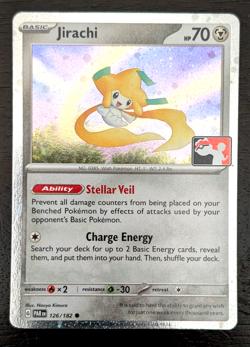 POKEMON ~ JIRACHI ~ 126/182 ~ PLAY STAMPED PRIZE PACK SERIES HOLO ~ NM - Image 1