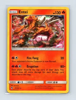 Entei (SM Lost Thunder) 47/214 Holo Holo Rare Deck Exclusives Pokemon Near Mint - Image 1