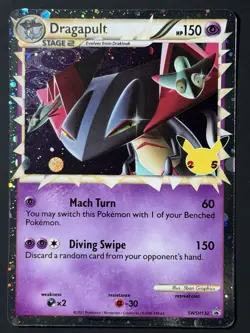 HD SWIRL 🌀 Pokemon TCG 25th Celebrations Dragapult Prime SWSH132 NM - Image 3