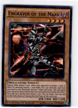 Yu-Gi-Oh Limited Edition Engraver of the Mark Super Rare #CORE-ENSE3 - Image 1