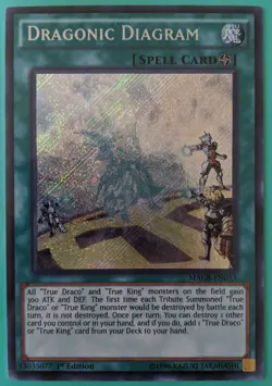 YuGiOh Dragonic Diagram Secret Rare 1st Edition MACR-EN053 - Image 1