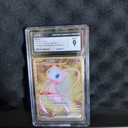 CGC 9 MINT Mew Ex 205/165 Gold METAL 151 UPC PROMO Pokemon Card - Image 1