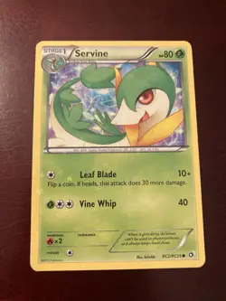 Servine RC2/RC25 Legendary Treasures Radiant Collection Starfoil Pokemon Card - Image 1