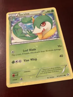 Servine RC2/RC25 Legendary Treasures Radiant Collection Starfoil Pokemon Card - Image 2