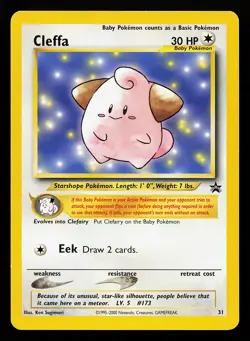 Cleffa 31 WOTC Black Star Promo Pokemon Card - Image 1