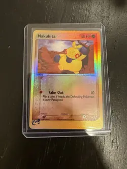 Pokemon TCG Ruby and Sapphire Makuhita Card 58/109 Reverse Holo Common - Image 1