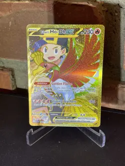 Pokemon TCG Ethan's Ho-Oh EX Card 239/182 Gold Hyper Rare Destined Rivals - Image 1