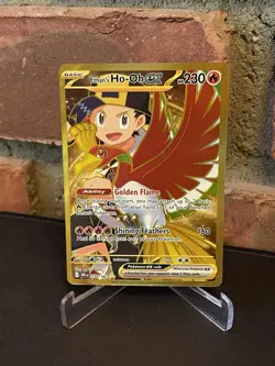 Pokemon TCG Ethan's Ho-Oh EX Card 239/182 Gold Hyper Rare Destined Rivals - Image 3