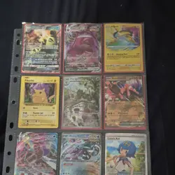 Pokemon TCG 9 Card Lot GX Vmax Trainer Foil Tyranitar Gengar Raikou Pikachu - Image 1