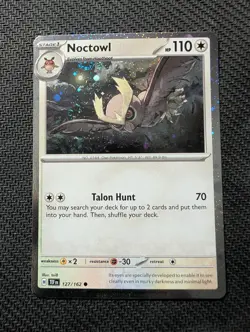 Noctowl (Cosmos Holo) 127/162 Swirl Holo Promo Scarlet & Violet Promo Pokemon NM - Image 1