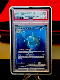 2023 POKEMON MEW EN-151 SPECIAL ILLUSTRATION RARE #200 BLASTOISE EX PSA 10 - Image 1