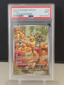 2024 Pokemon TWM EN EEVEE Illustration Rare Mint 9 - Image 1