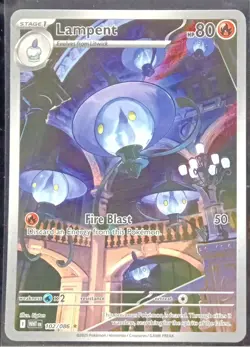 Lampent SV: White Flare 102/086 Illustration Rare Holo English Pokemon TCG 2025 - Image 1