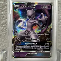 2017 POKEMON SUN & MOON SHINING LEGENDS #39 MEWTWO GX - PSA 9 MINT - Image 3