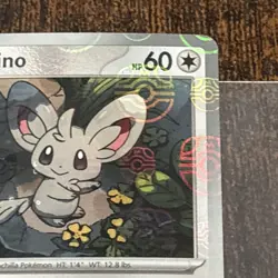 2025 Pokemon TCG Black Bolt 075/086 Minccino MASTER BALL REVERSE HOLO - Image 3