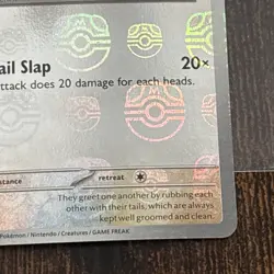 2025 Pokemon TCG Black Bolt 075/086 Minccino MASTER BALL REVERSE HOLO - Image 4
