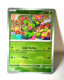 Maractus 008/086 Master Ball Pokemon TCG SV: Black Bolt NM - Image 2