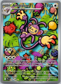 Ambipom 107/094 Illustration Rare Phantasmal Flames NM - Image 1