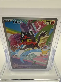 Litten Pokemon 30th Anniversary TCG My First Partner Illustration Art Promo 044 - Image 2