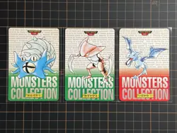 Omastar, Kabutops, Aerodactyl 1996 Bandai Pokemon Carddass Vintage Japanese CTC - Image 1