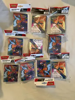 Pokemon Mini Binder (Phantasmal) Lot Of 17 (NO PACKS) & 4 Empty Tins- 151,CZ,ASC - Image 1