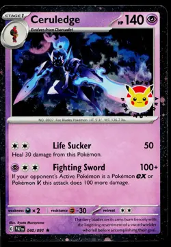 Ceruledge 040/091 Cosmos Holo Pokemon Day Promo Pokemon Near Mint - Image 1