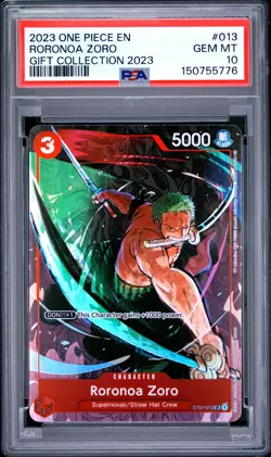 2023 ONE PIECE GIFT COLLECTION 2023 #013 RORONOA ZORO PSA 10 - Image 1