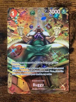 One Piece TCG Buggy OP03-008 SP Rare Parallel Art Wings Of The Captain OP-06 - Image 1